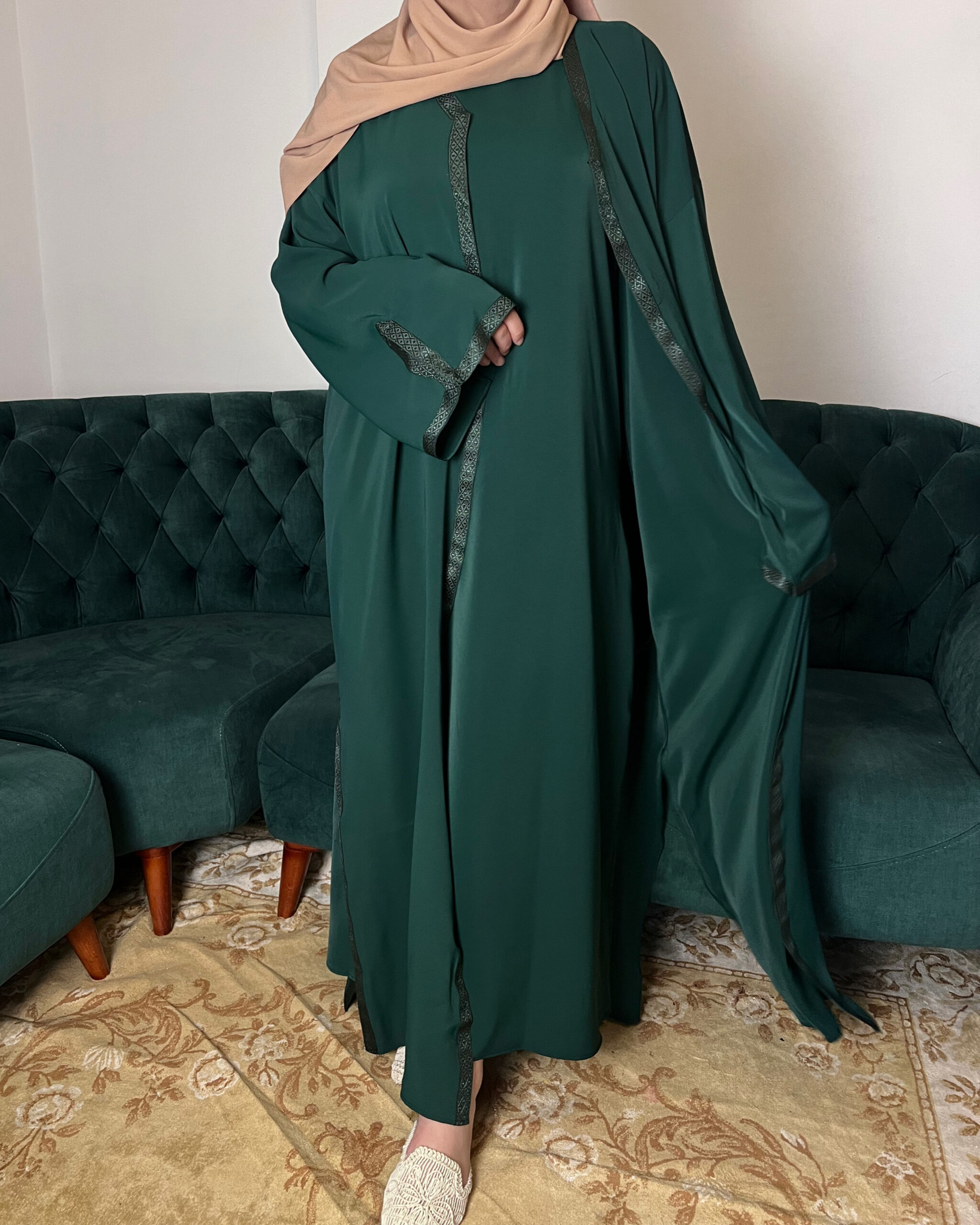 Caftan Abaya -Vert- Caftan Abaya -Vert-