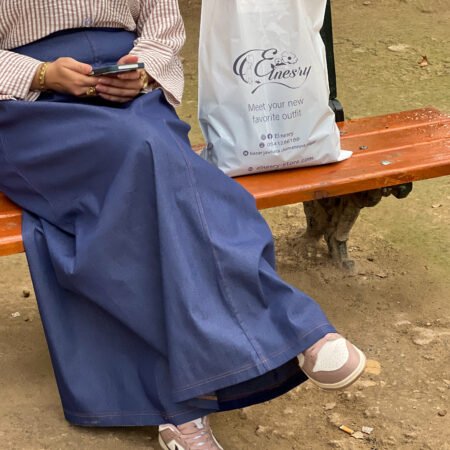 jupe en jean évasée