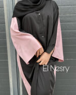 Abaya Khalidj Vibes -Pink details-