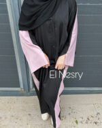Abaya Khalidj Vibes -Pink details-