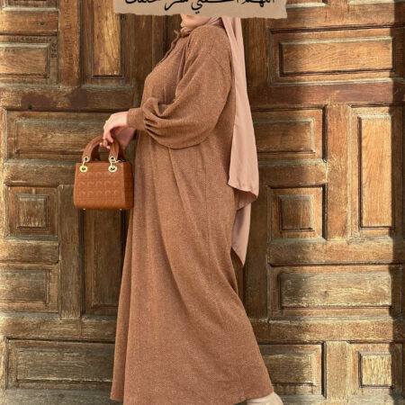 Robe Vintage En Laine -Camel-