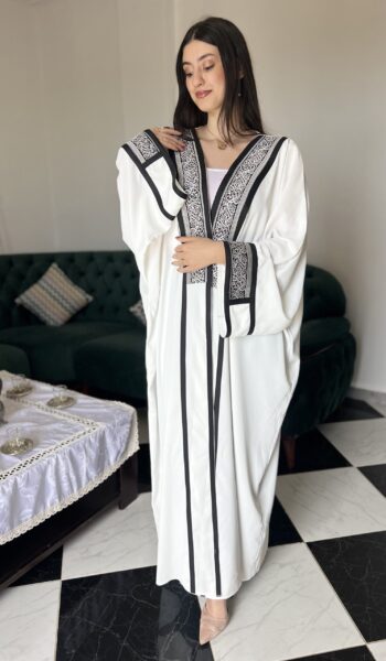 -عباية العربية -أبيض