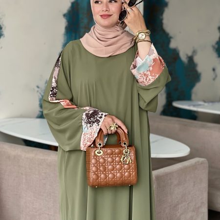 - عباية روضة - أخضر
